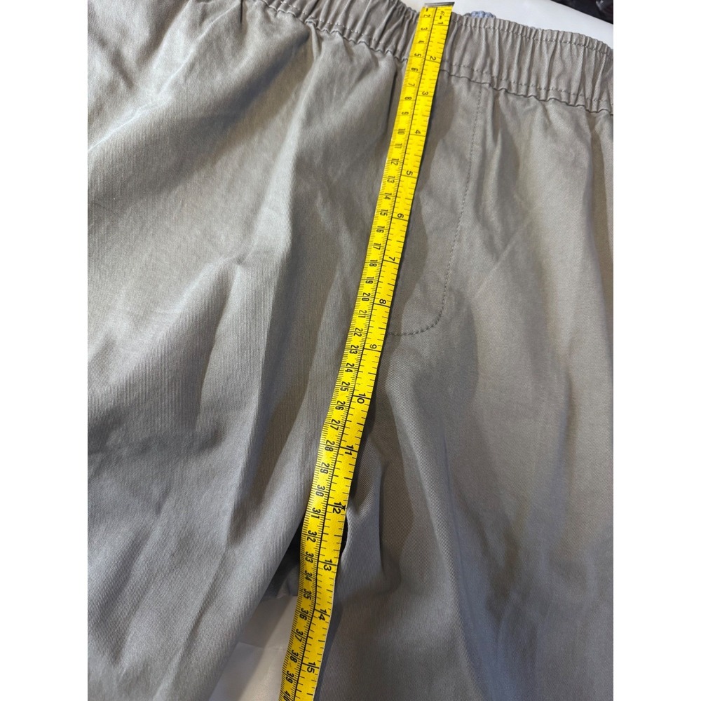 LL Bean Lakewashed Shorts Elastic Waist Women Large Gray Cotton Twill 8 Inseam - Picture 5 of 8